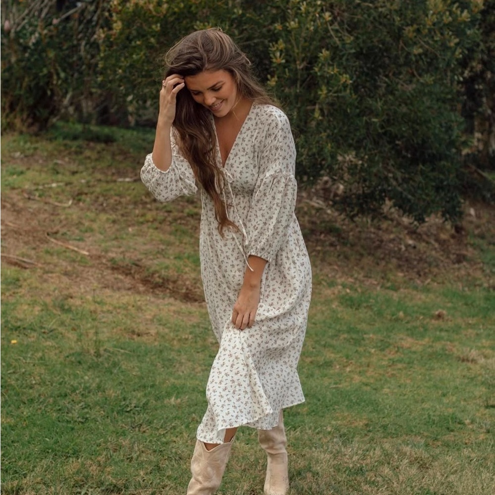 NEUFLORA Port Augusta Floral Cotton Gauze Dress